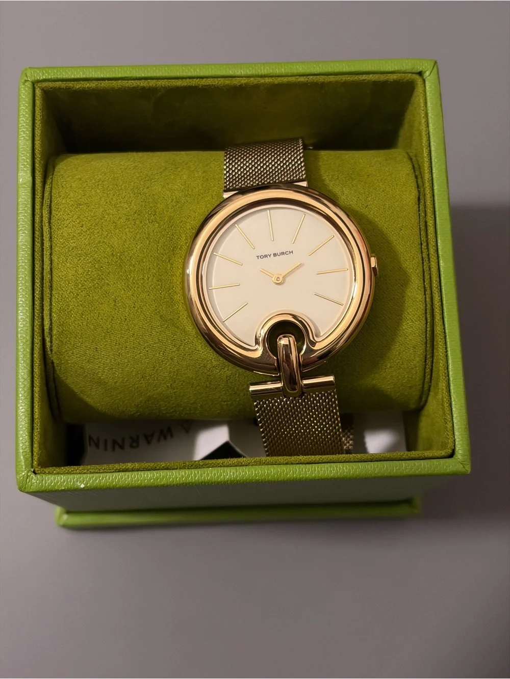 Tory Burch Gold-Tone Mesh Bracelet Watch
